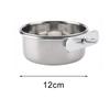 Set of 2 Stainless Steel Bird Feeding Bowls Featuring Rustproof Material and Secure Brackets for Stable Placement In Bird Cages