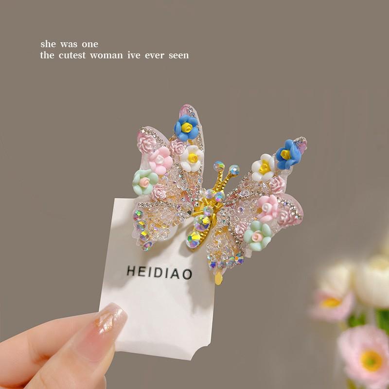 Butterfly Rhinestone Hair Clip for Women and Children