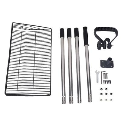 Large Metal Chicken Poop Scooper Adjustable Long Handle Telescopic Stainless Steel Chicken Coop Litter Sifting Shovel