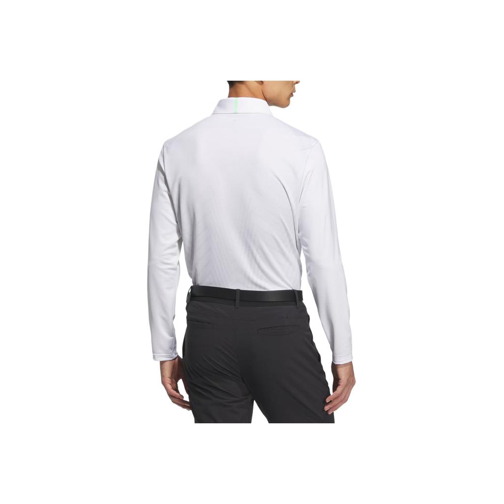 Adidas Solid Color Soft Knit Long Sleeve Polo Shirt Men Tops JM9538