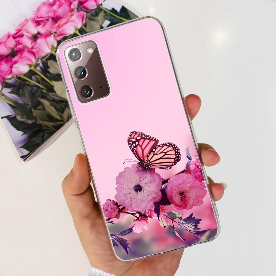 For Samsung Note 20 5G Case SM-N981B Popular Flower Slim Soft Silicone Phone Cover For Samsung Galaxy Note20 Ultra 5G Funda Capa