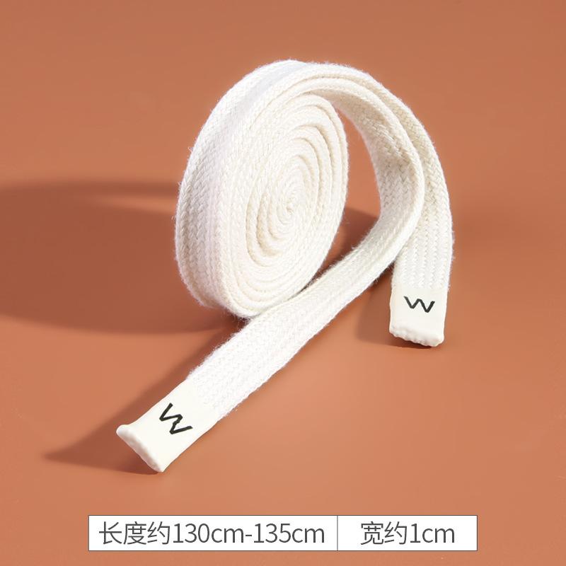 Doppelter Baumwoll-Kordelzug-Sweatpants-Sportgürtel-Bundband-Seil-schwarz-breit-flach-Spitzenseil-Bekleidungszubehör-Weben