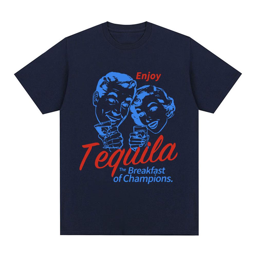 Enjoy Tequila Retro Graphic T Shirt Unisex Cute Funny Alcohol Drinking TShirts Vintage Fashion T Shirts Tops Unisex Clothing