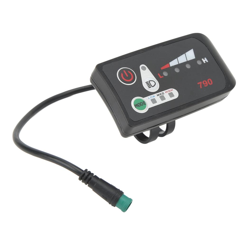 LED-Power-Display-Panel für Elektrofahrrad, Modifikations-Display-Meter mit wasserdichtem 5-Pin-Stecker für 22,2 mm