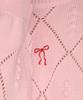RONRON Diamond Pattern Long Sleeve Knit Soft Pink