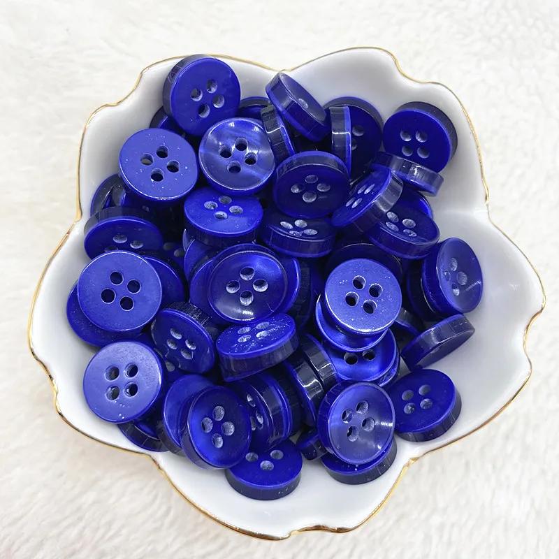 50Pcs 12Mm Color Resin Cat Eye Button Pearllight Bowl Shape Four Eye Button Wedding Decoration Sewing Accessories
