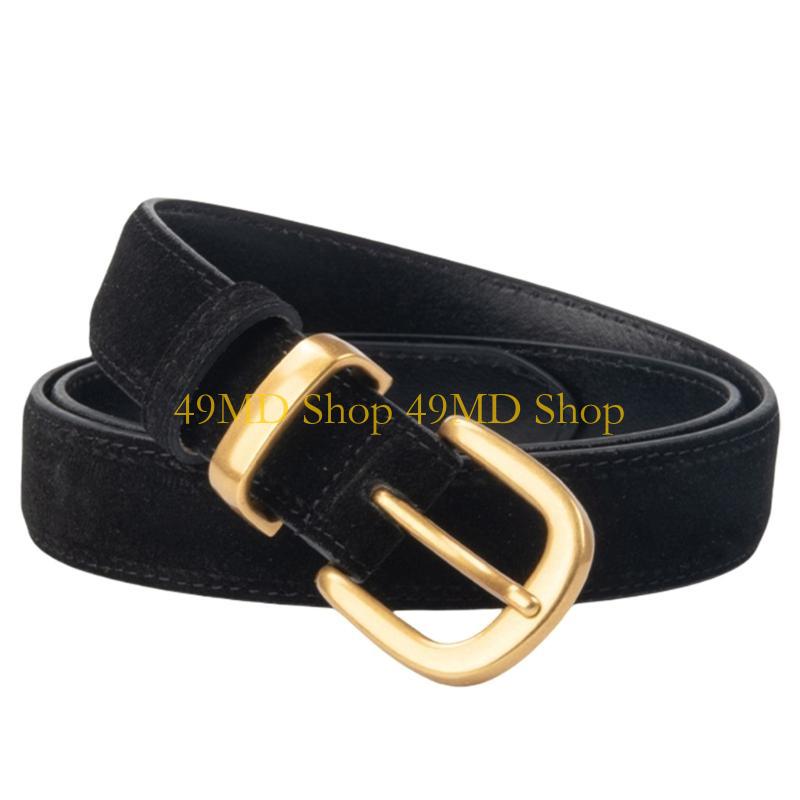 49MD Casual Waist Belt Punk Chain for Cowboy Cowgirl Buckle Retro Vintage Buckle Waist Chain Waistband Trend Belt