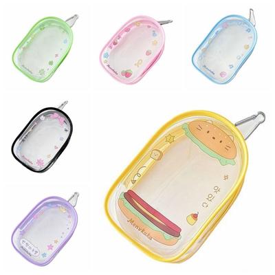 Portable Cute Transparent Data Cable Storage Bag PVC Dustproof Dolls Storage Pouch Gift MIni Dolls Outdoor Bag for 13cm Dolls