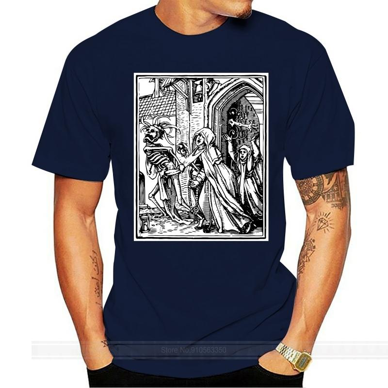 

Memento Mori Shirt - Hans Holbein Dance of Death Remember Skull Skeleton Occult S