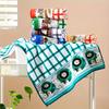 6PCS Kitchen Absorbent Printed Towels Dishcloth Hand Towel Cleaning Scrubber for Tableware Washing And Cleaning