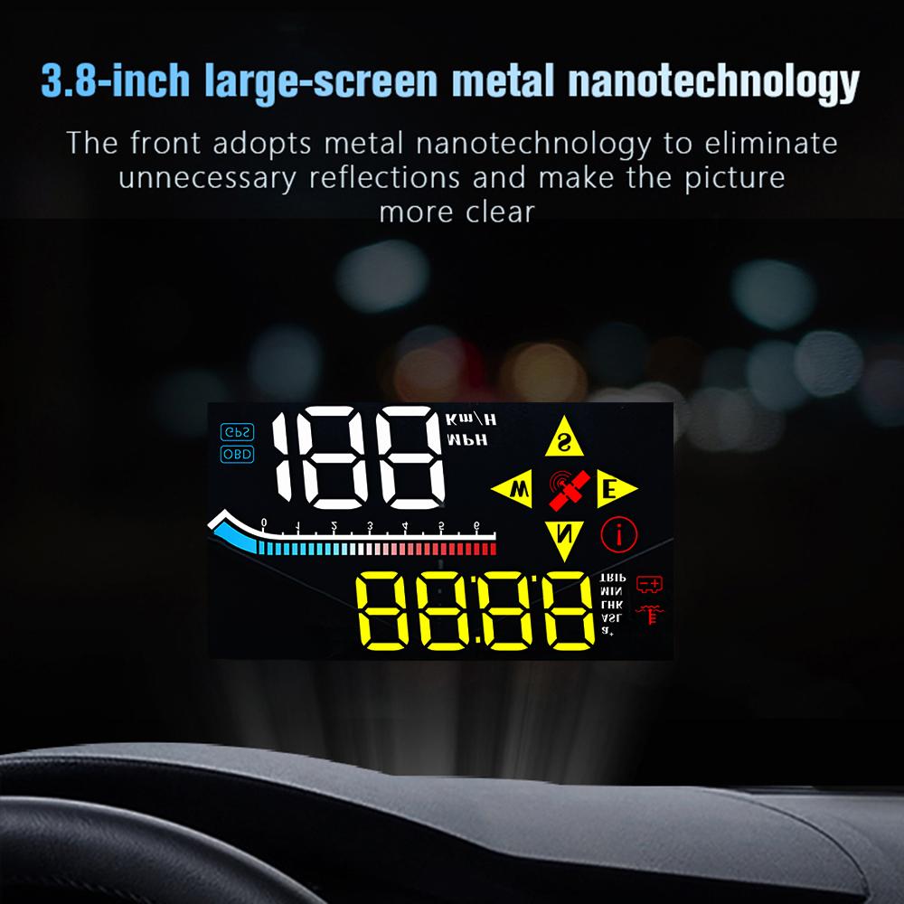 Digital Windshield Projector M17 OBD GPS Head Up Display for All Cars Car HUD Speedometer Auto Electronics Accessories