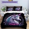 3pcs Unicorn Fantasy Artwork Duvet Cover Set -Includes 1 Duvet Cover and 2 Pillowcases, No Quilt Core, All-Season Home Decor  Yy251111163