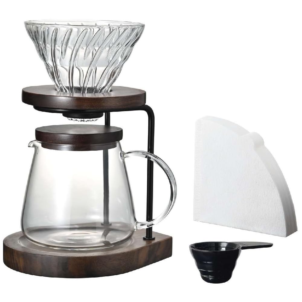 HARIO Drip Stand D2411 Set, Walnut, WDS-1006-WN