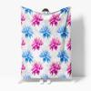 Watercolor Floral Fleece Blanket Soft Cozy Throw Blanket for Women Girls Gift Valentine's Day Gift