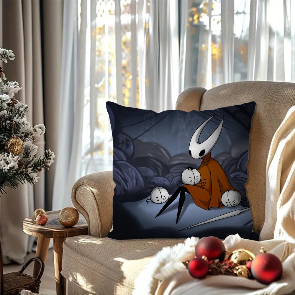 The H-Hollow K-Knight Adventure Game Pillow Case Square Pillow Bedroom Sofa Leisure ComfortCar Living Room Home Decoration 40X40