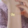Stainless Steel Romantic Bowknot Bracelet Dainty Horse Pendant Bracelet Cute Pony Rope Bracelet for Women Jewelry Gift for He