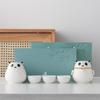 Light Luxury Panda Travel Tea Set, One Pot, Three Cups of Kuaike Cup, High-end Kung Fu Tea Set Gift Box, Business Gift Accompaniment