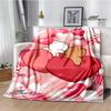 Cute cartoon bear printed blanket Warm Flannel Blankets Soft and Comfortable Home Travel Blanket bed linings Birthday Gift