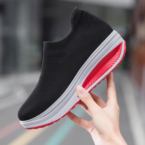 Buy Women's Platform Walking Shoes Lightweight Fitness Shoes Slip on