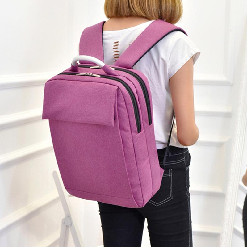Women's Simple Multifunction Backpack: Solid Color Business, Casual, Laptop, Office, School, Travel Bag