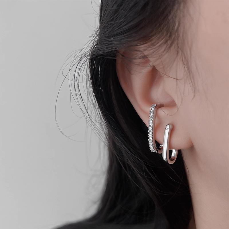 Kabuya [U-shaped geometry] light luxury trend, unique personality, simple earrings zk207
