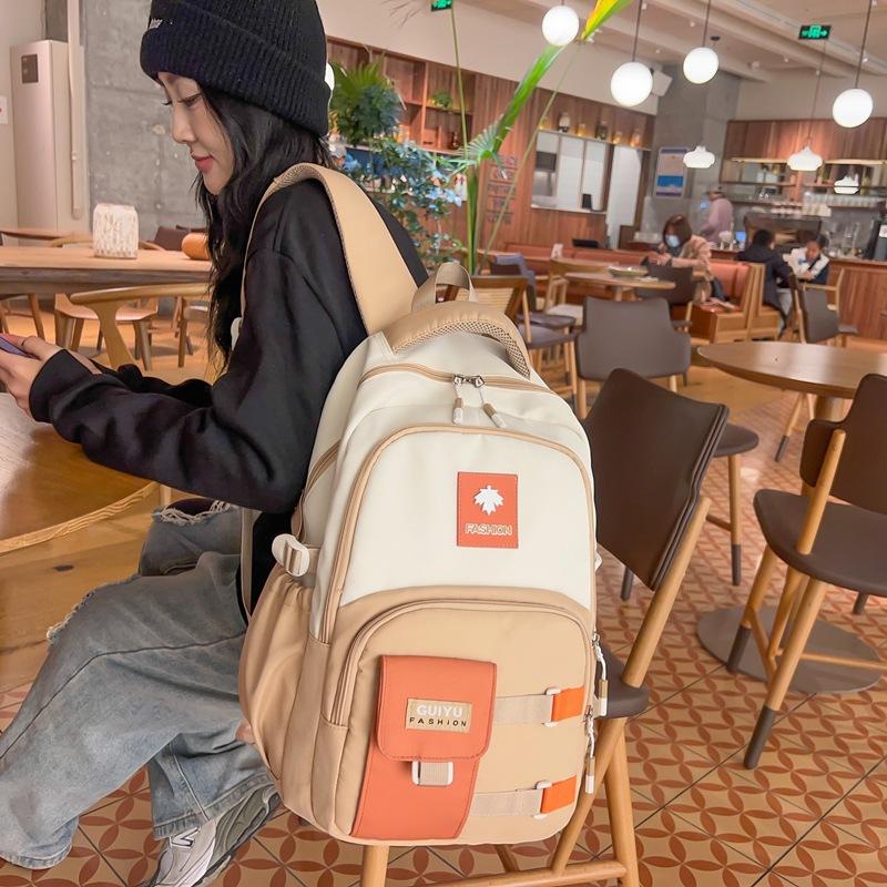 Neuer Freizeitrucksack Koreanische Version Große Kapazität Mittelschüler Schultasche Schlichte Japanische Koreanische Version Paar-Rucksack