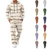 Men's Casual Hoodie and Pants Set with Pocket - Loose Fit Sweatshirt & Wide Leg Pocket Pants
