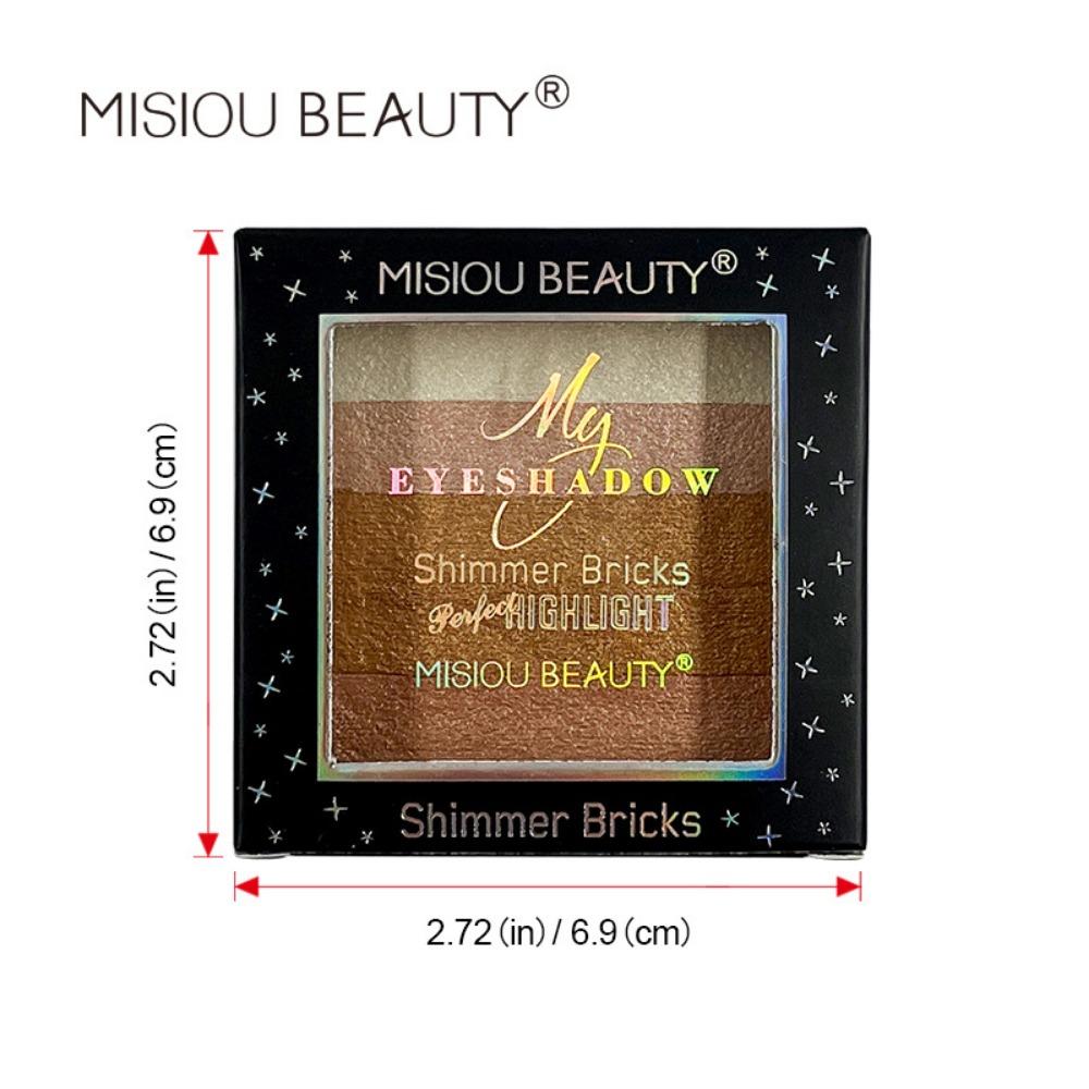 Misiou Beauty Five -colored Stripes Do Not Faint Eye Shadow Five -color Pearl Light High Glitter Colorful Eye Shadow Plate