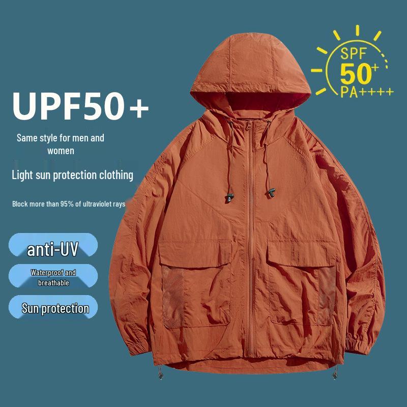 Dopamine UV Protection Couple's Windbreaker: Lightweight, Breathable Summer Skin Clothing for Men & Women, Ideal for Climbing & Outdoor Activities.
