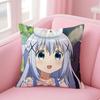 Anime Chino Kafu Cushion Cover Eco-Friendly Odorless Healthy Pillowcase Soft & Comfortable Kid-Safe No Filling