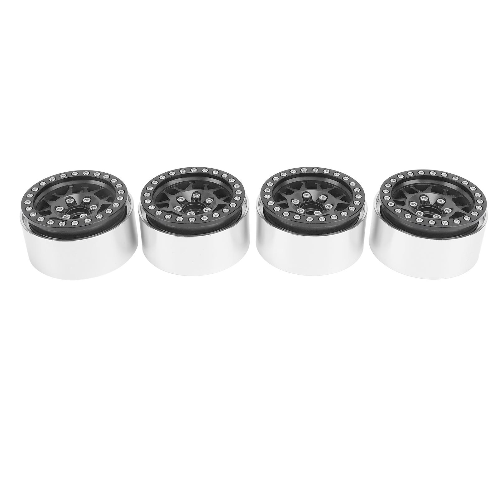 

4Pcs 1.9in RC Wheel Rims Alloy CNC Machining 110 RC Beadlock Wheel Hub for Axial SCX10 90046 AXI