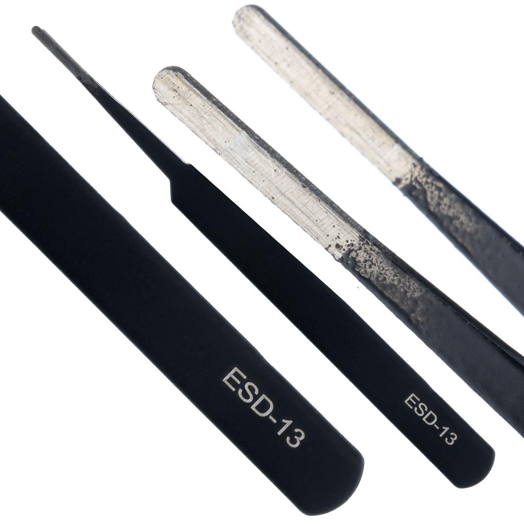 Set Of 10 Precision Tweezers In A Case