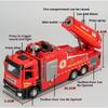 1:32 Scale Spray Water Fire Truck Car Model Toy Doors Opened Sound Light Models Spray Alloy Body Vehicle Hobby Decorations