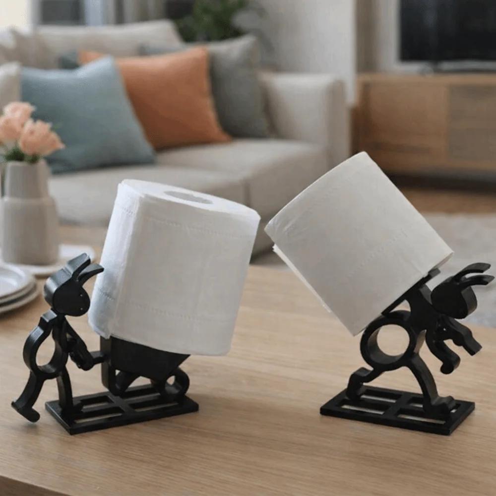 Practical 3D Printed Ant Paper Roll Holder Black Plastic Ant Napkin Holder Decorative Cute Ant Shaped Tissue Holder Kitchen
