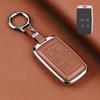 Metal Leather Car Remote Key Cover Case Holder Shell Fob for Land Rover RangeRover Sport Evoque Freelander Velar Discovery LR5