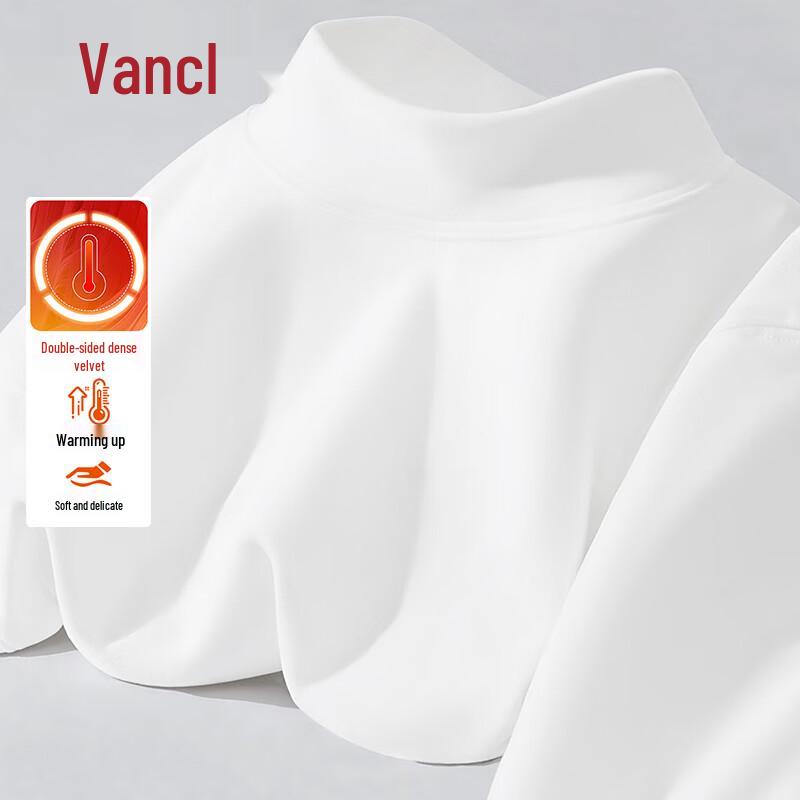 VANCL Men s Fleece Half-High Neck Thermal Long-Sleeve T-Shirt 3XL