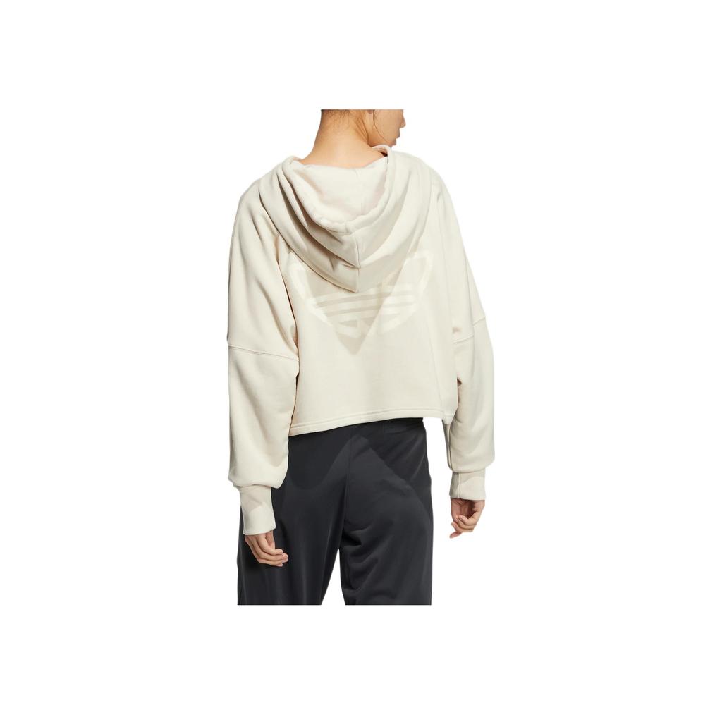 Adidas Originals Trefoil Logo Drawstring Hoodie Damen Hoodie Elfenbein-Weiß HS1924