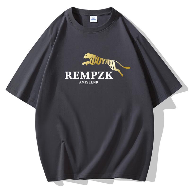 Golden Leopard Man's Short Sleeves Loose T-shirt 100% Cotton Casual Tee Size S-5XL