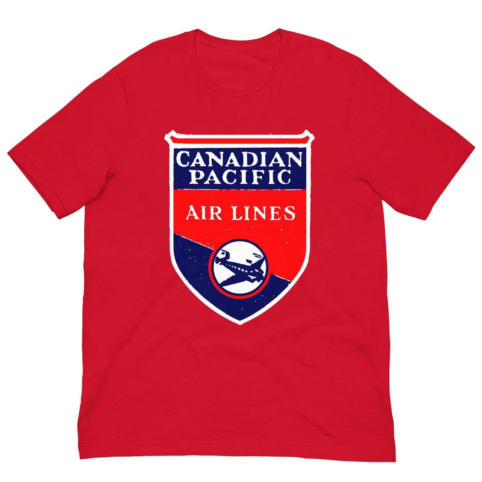 Vintage Retro T Shirt Canadian Pacific Airlines Canada Graphic Tee For Men Women M