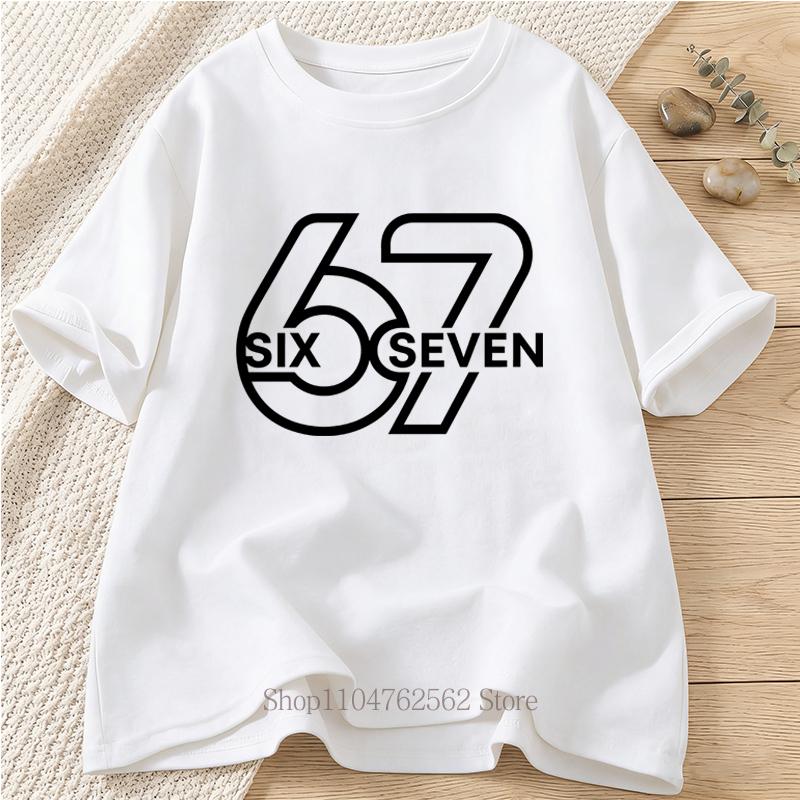 

Six Seven Print Tshirts Womens Clothing Summer Casual Fashion Oversize Streetwear Tops Unisex ONeck Short Sleeve Tshirts S