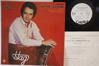 Disc LP MERLE HAGGARD - Prezintă Al 30-lea Album al Său ECS80083PROMO CAPITOL Japonia Country Uzat
