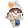 Doll Clothes Fashion Overalls Doll Dress Up Pretend Toy Hat Scarf Sweater 20cm Cotton Doll Outfit Accessories Birthday Gift