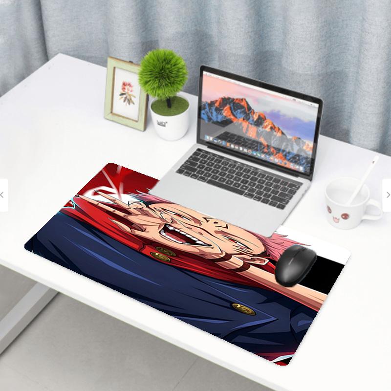 Jujutsu Kaisen Print Mouse Pad, Anti‑Slip Desktop keyboard Mat, for PC Laptop Gaming Working Daily Use, Cool Festival Surprise Gift