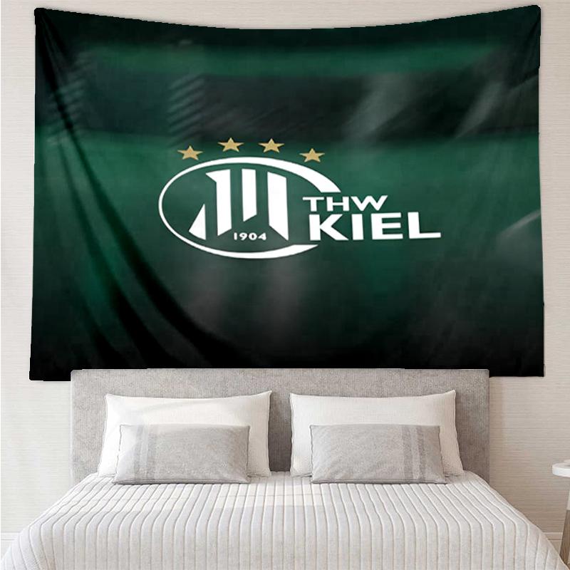 THW Kiel Print Tapestry, Backdrop, Easy Setup, Ideal for Bedroom, Office & Living Room, with Aesthetic Wall Hanging Decor.