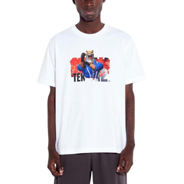 Uniqlo X Tekken Collaboration SS24 King Character Graphic Print Crew Neck Short Sleeve T-Shirt Men T-Shirt White 470743-00