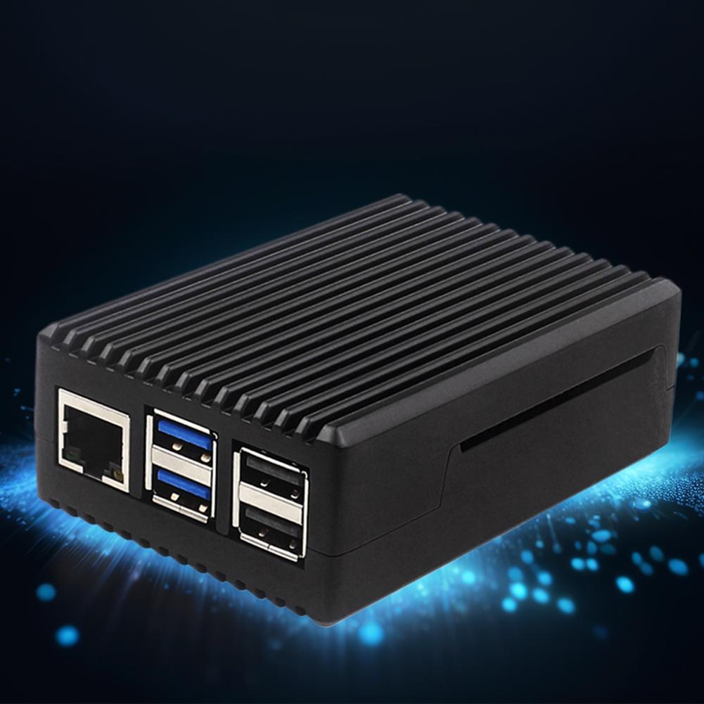 Metal Case with Pi 5 Active Cooler Aluminum Alloy Case Case Heatsink Cooler Case with Heatsink Fan for Raspbery Pi 5