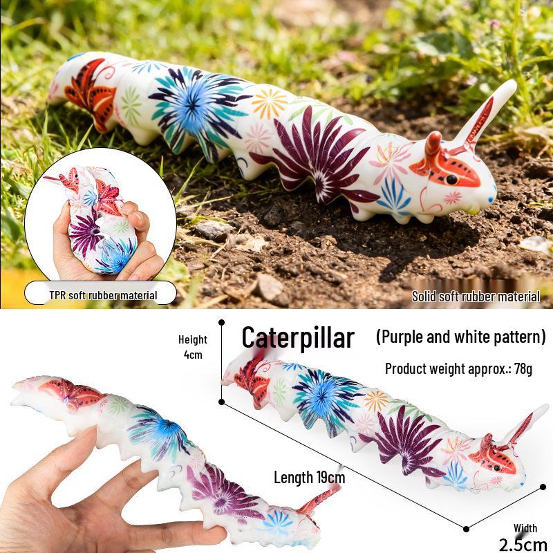 Kids' Marine Animal Model Stress Relief Toy Set: Pufferfish, Octopus, Crab, Shark, Dunkleosteus