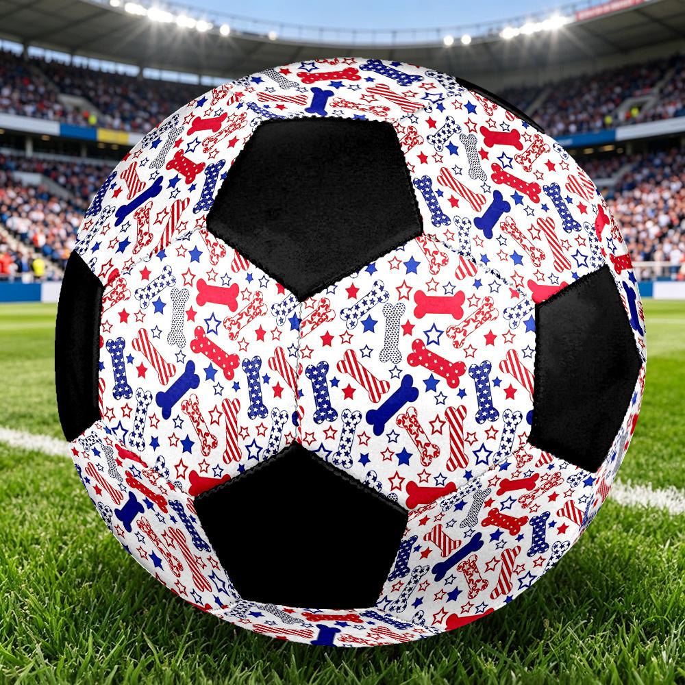 1PC American Flag Bones Soccer Ball Size 5 Football Machine Sewn Indoor/Outdoor Universal Football W120