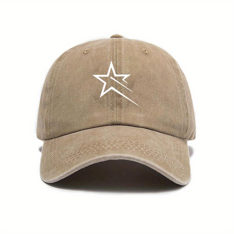 

Washed Cotton Hat European and American Old Dad Hat Soft Top Peaked Cap Retro Baseball Cap бежевий