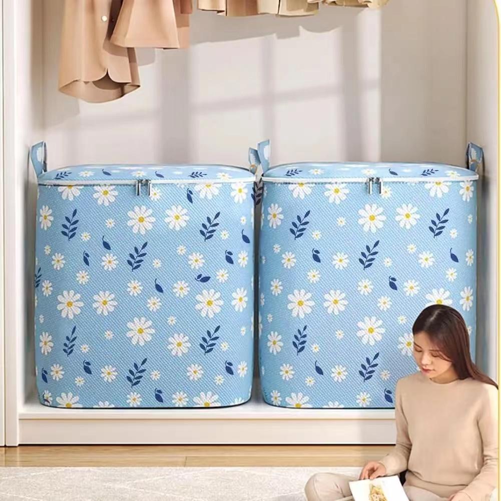 Large Capacity Storage Bag for Clothes Quilt Closet Organizer Foldable Storage Bag Organizer for Clothes Bedding Toys Blankets